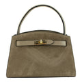 Bolso de mano en piel Pregato Nuit Ante Taupe - KimondoShop