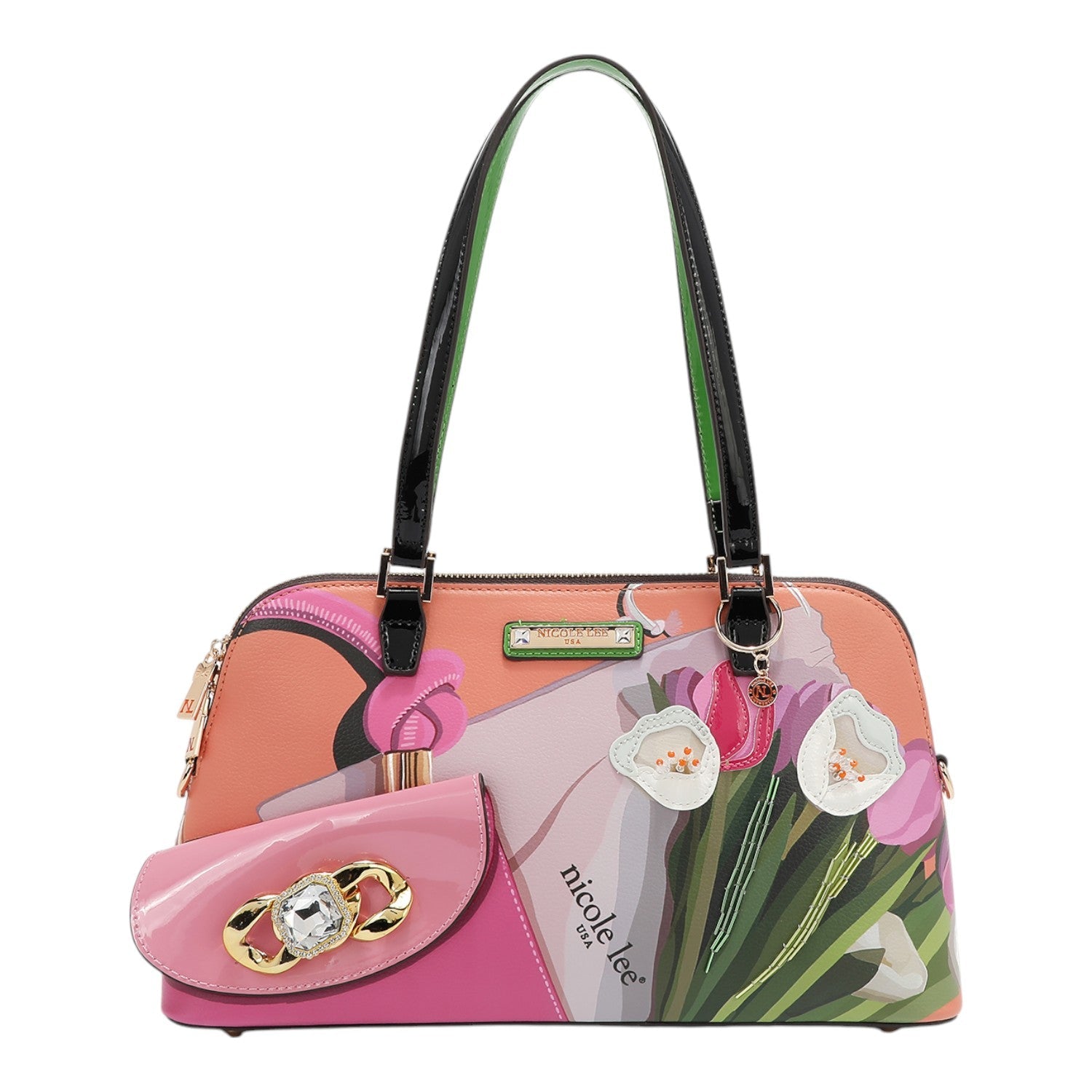 Bolso de mano Nicole Lee Violet Blossom - KimondoShop