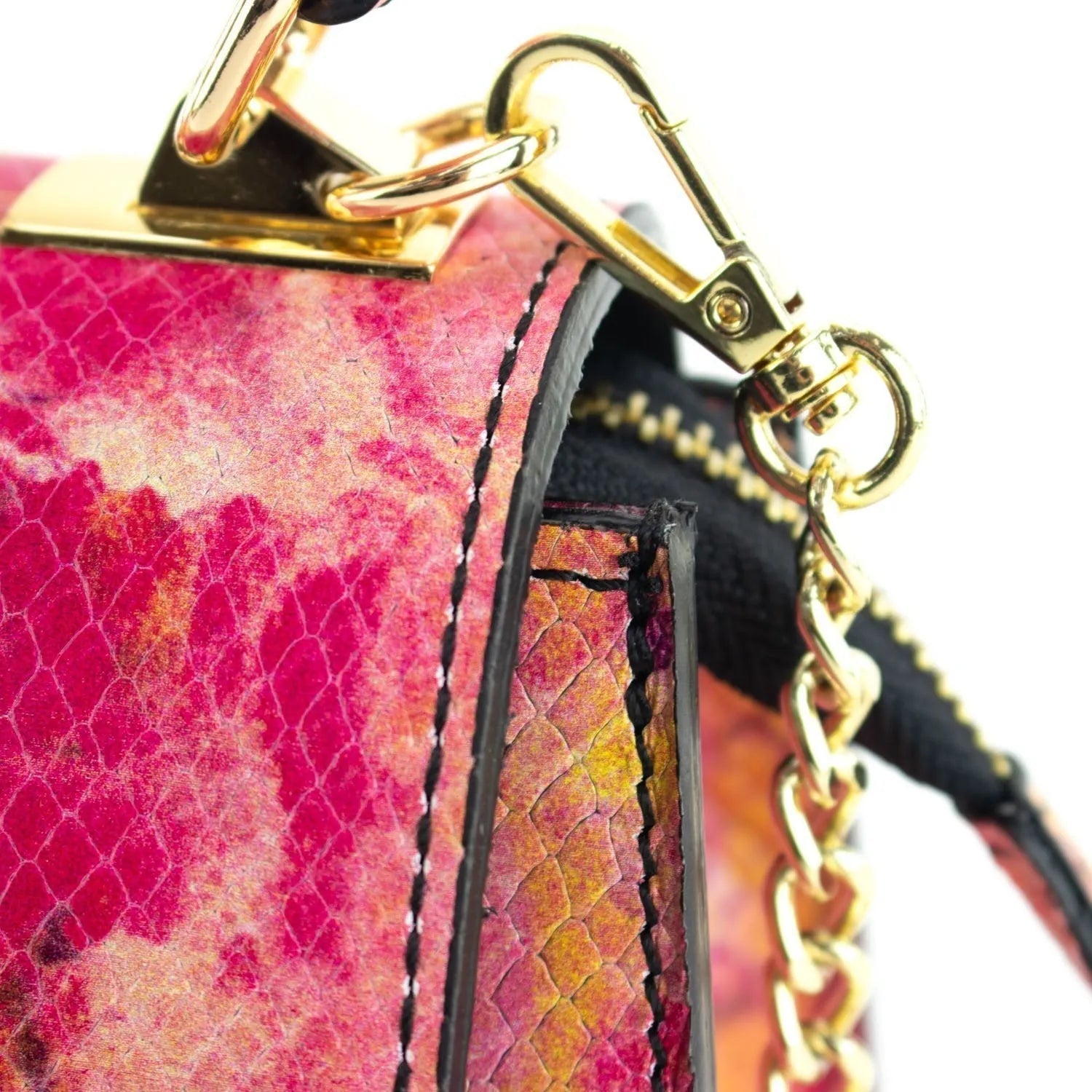 Bolso de mano Piel Pregato Gekko Rosa - KimondoShop