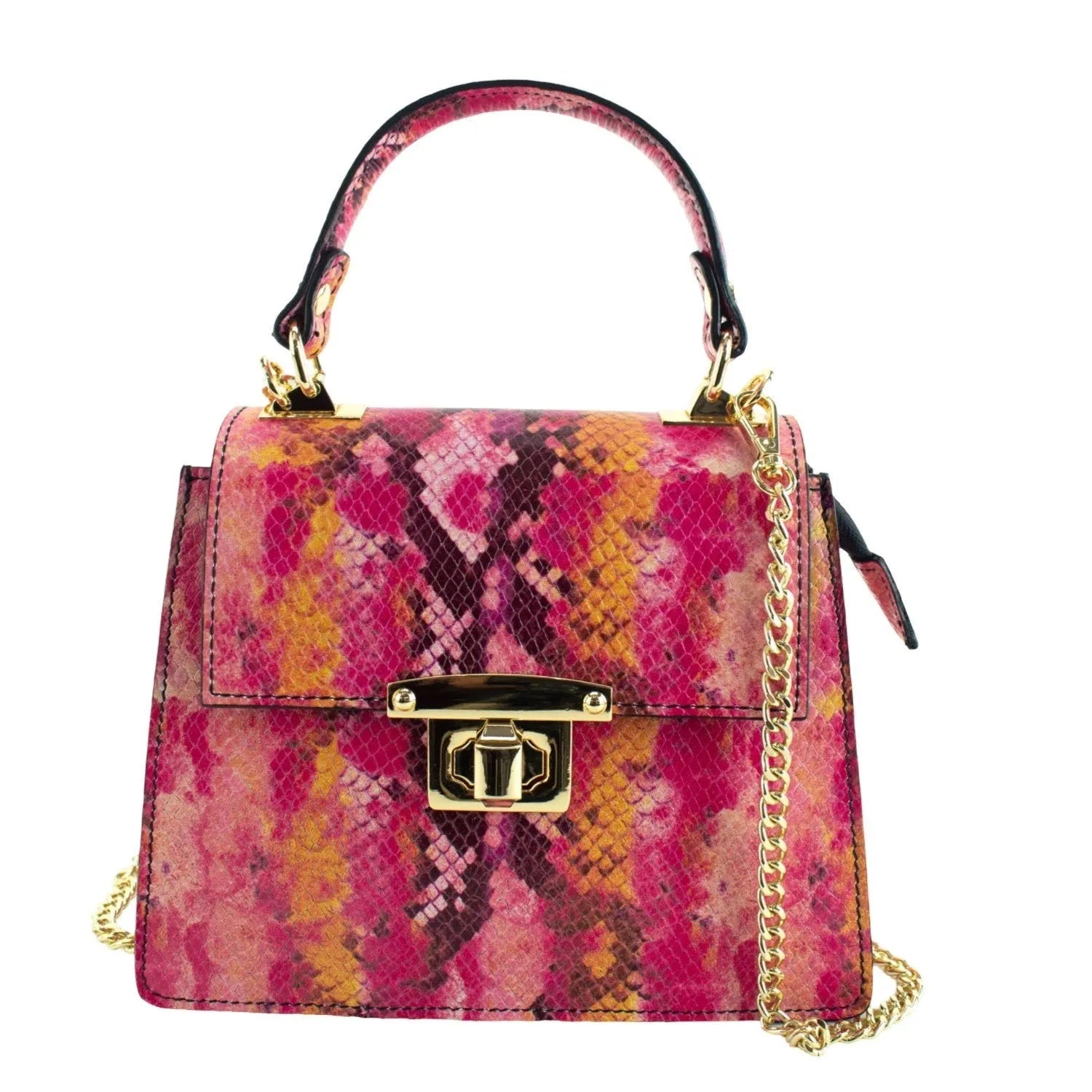 Bolso de mano Piel Pregato Gekko Rosa - KimondoShop