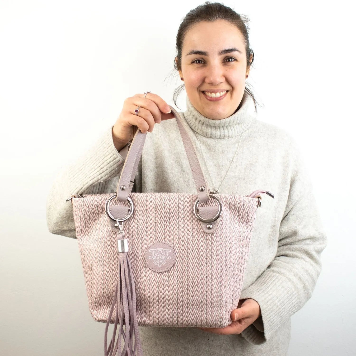 Bolso de mano tote Caramelo Helia - KimondoShop