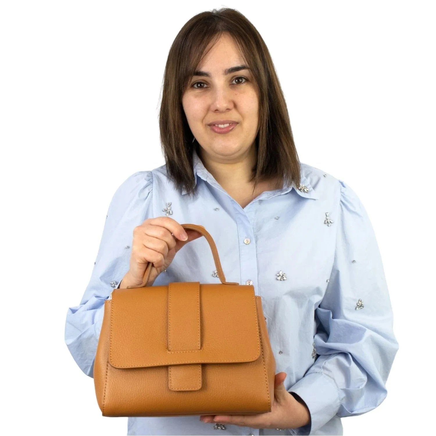 Bolso de Piel Pregato Allegria Camel - KimondoShop