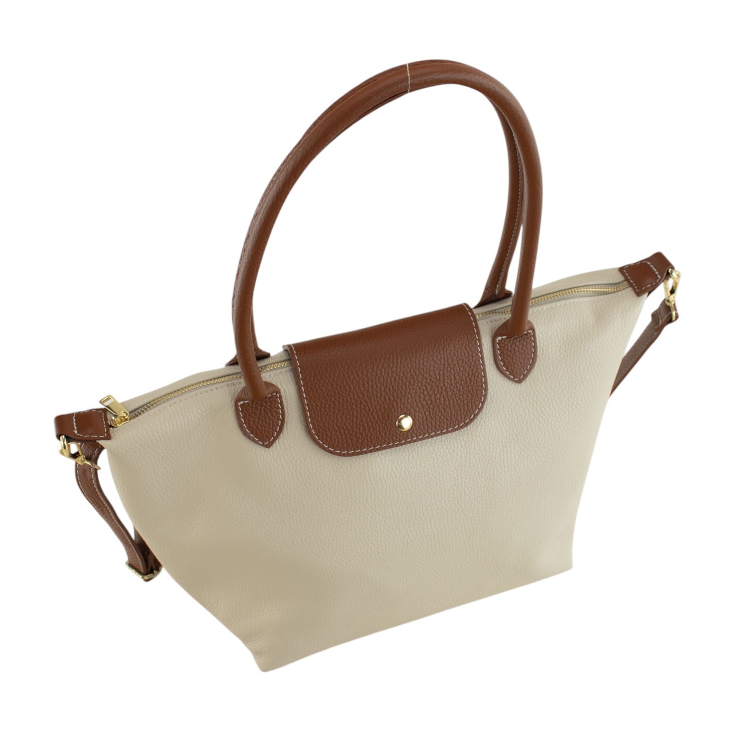 Bolso de Piel Pregato Allure Beige - KimondoShop