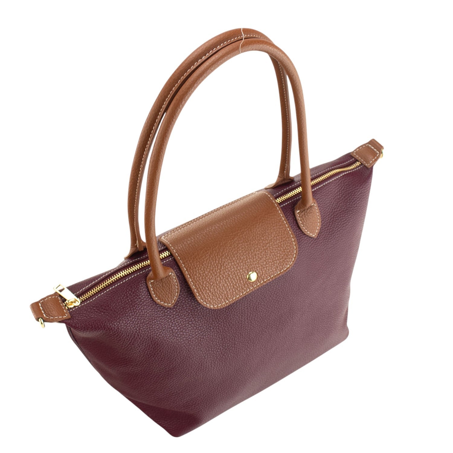 Bolso de Piel Pregato Allure Burdeos - KimondoShop