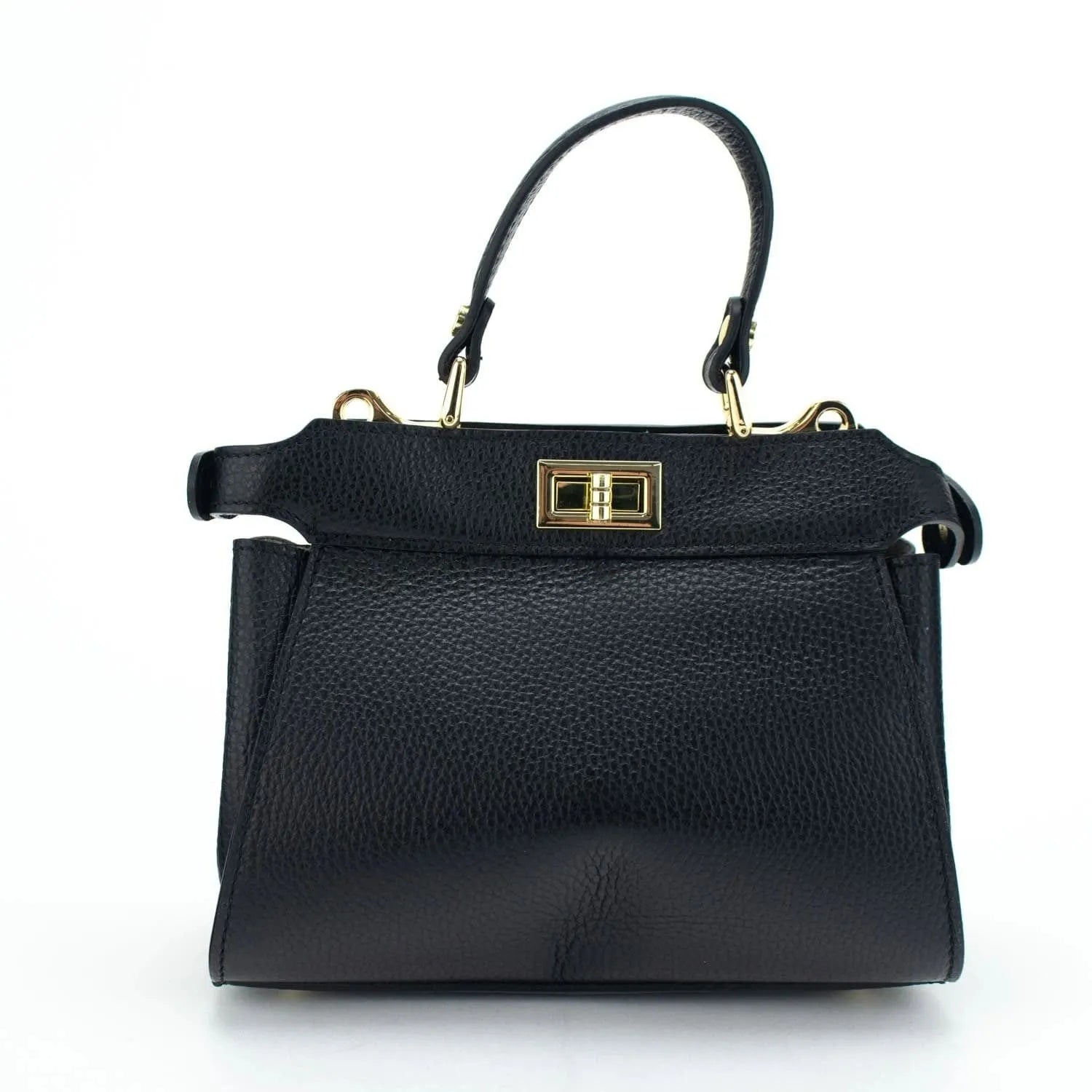 Bolso de Piel Pregato Delta Negro - KimondoShop