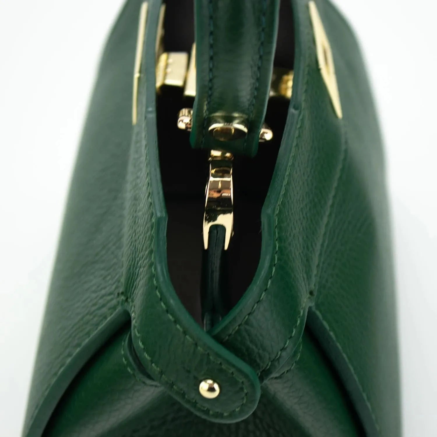 Bolso de Piel Pregato Delta Verde - KimondoShop