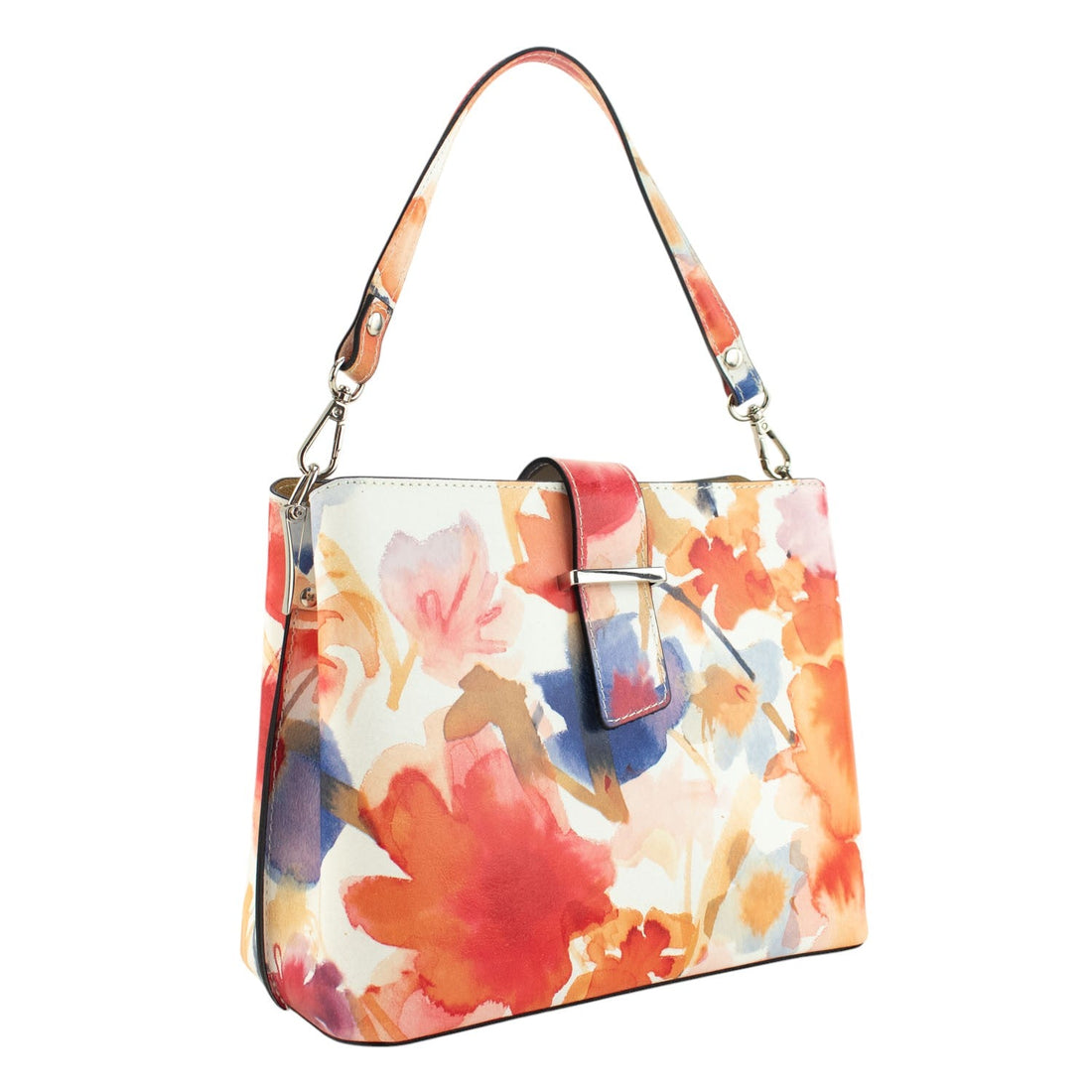 Bolso de Piel Pregato Eterea Acuarela Rojos - KimondoShop