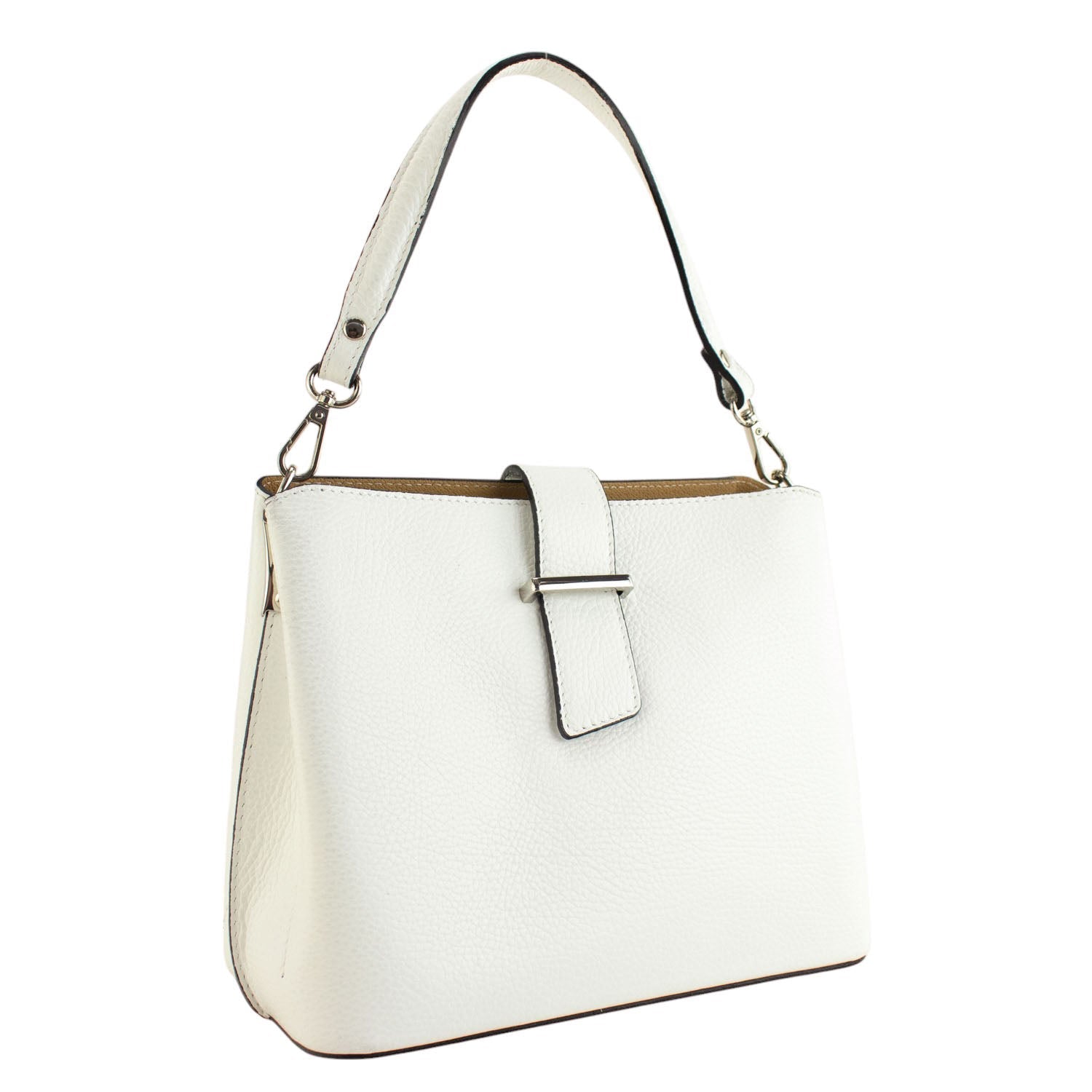 Bolso de Piel Pregato Eterea Blanco - KimondoShop