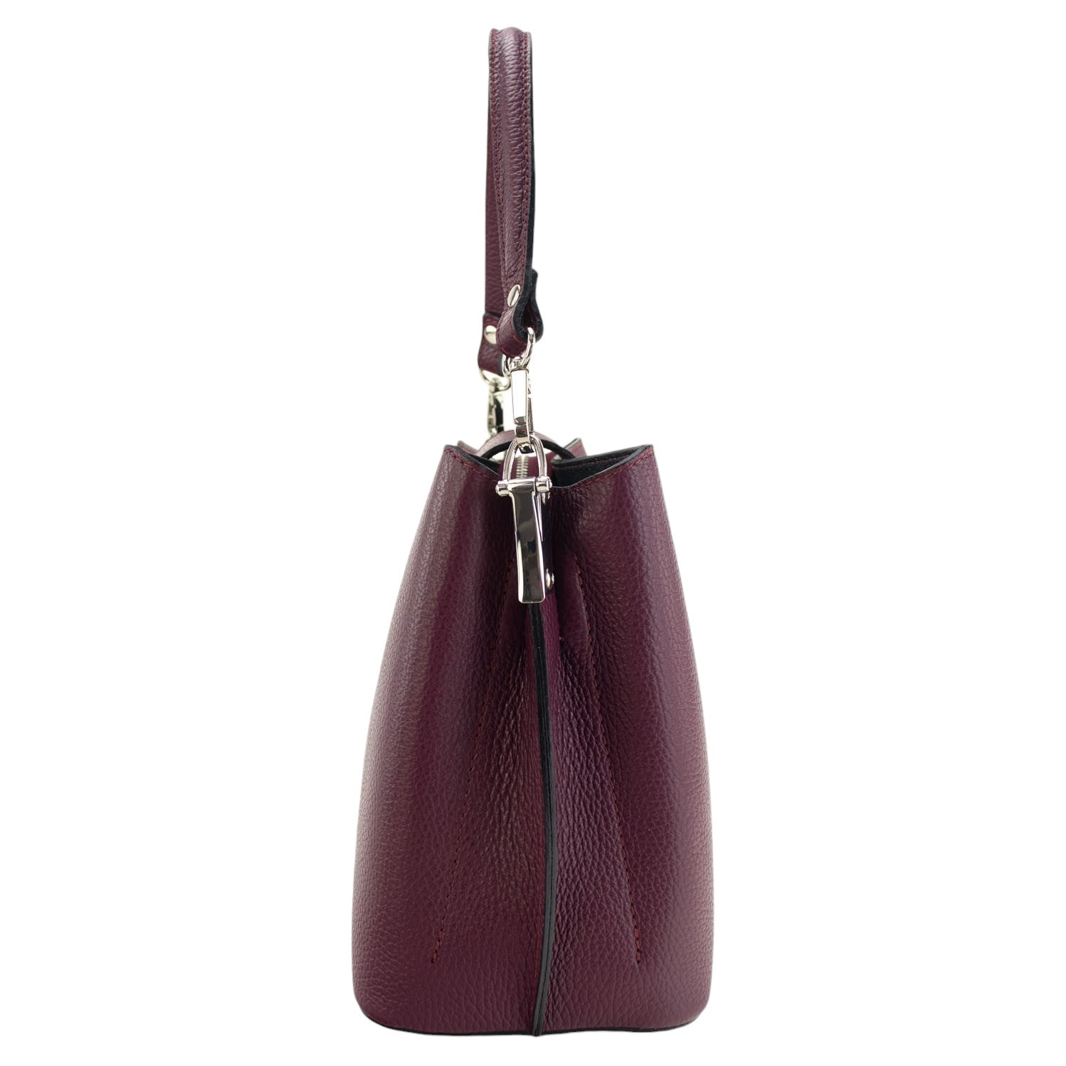 Bolso de Piel Pregato Eterea Burdeos - KimondoShop