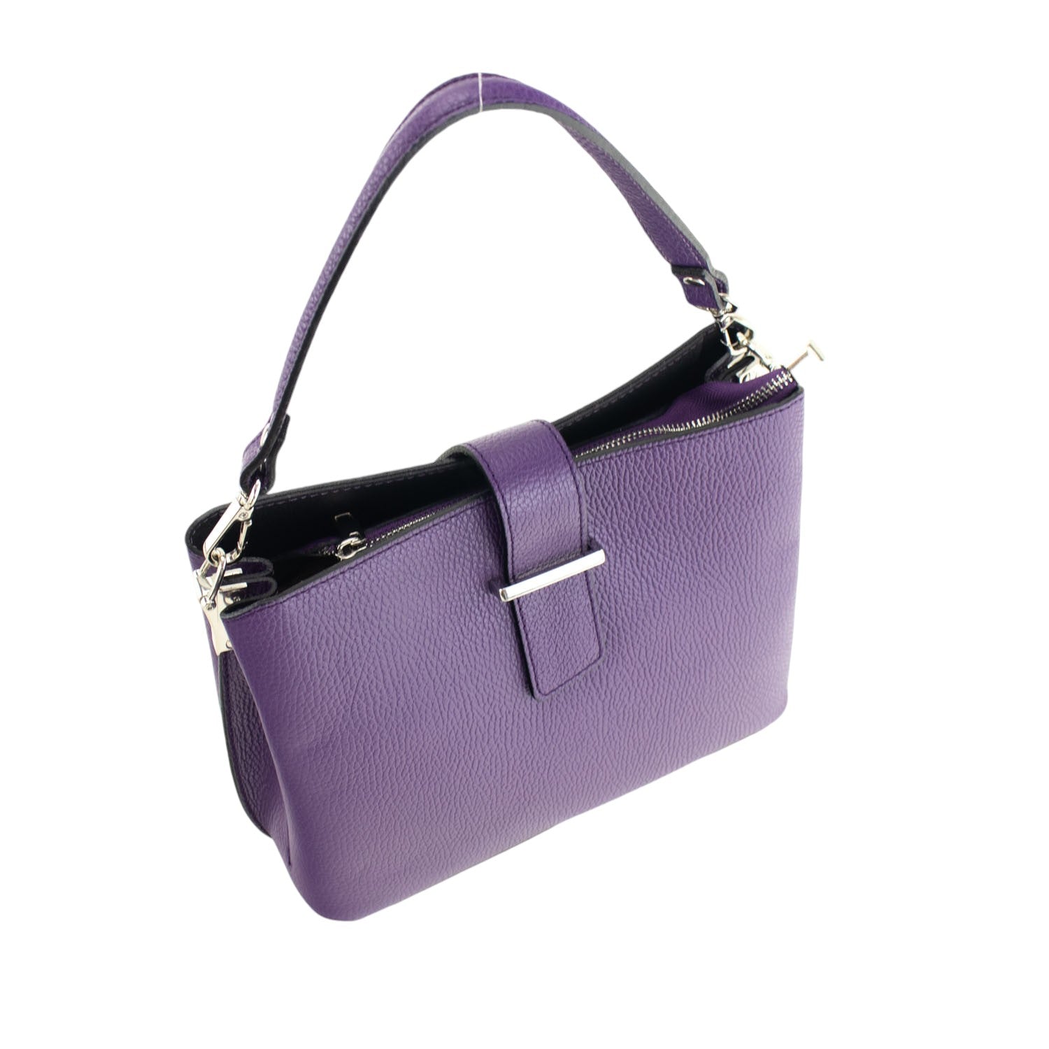 Bolso de Piel Pregato Eterea Lila - KimondoShop