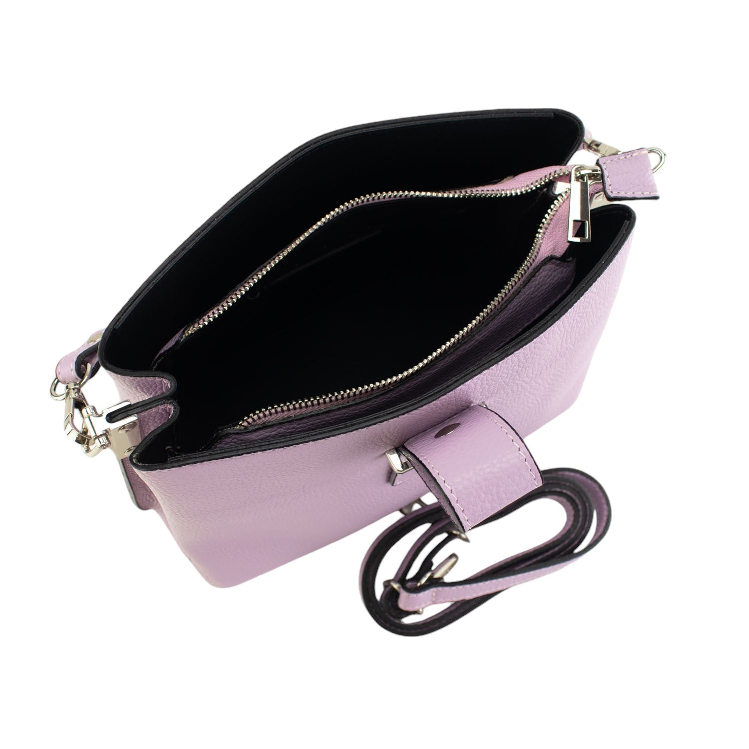 Bolso de Piel Pregato Eterea Malva - KimondoShop