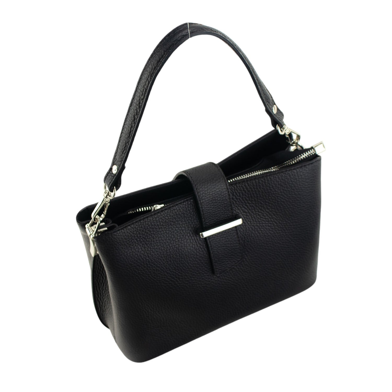 Bolso de Piel Pregato Eterea Negro - KimondoShop