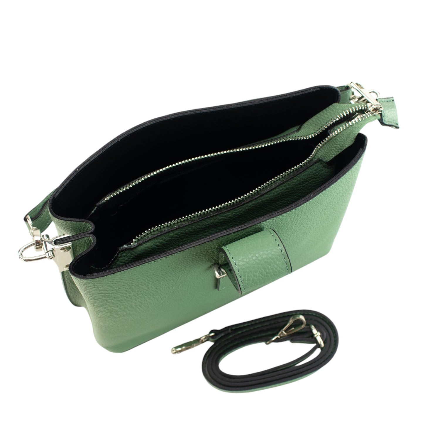 Bolso de Piel Pregato Eterea Verde aguamarina - KimondoShop