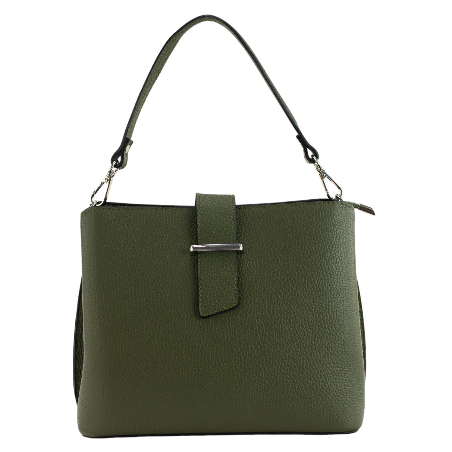 Bolso de Piel Pregato Eterea Verde oliva - KimondoShop