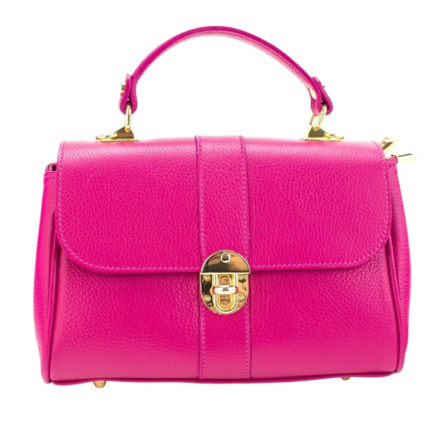 Bolso de Piel Pregato Idillio Fucsia - KimondoShop