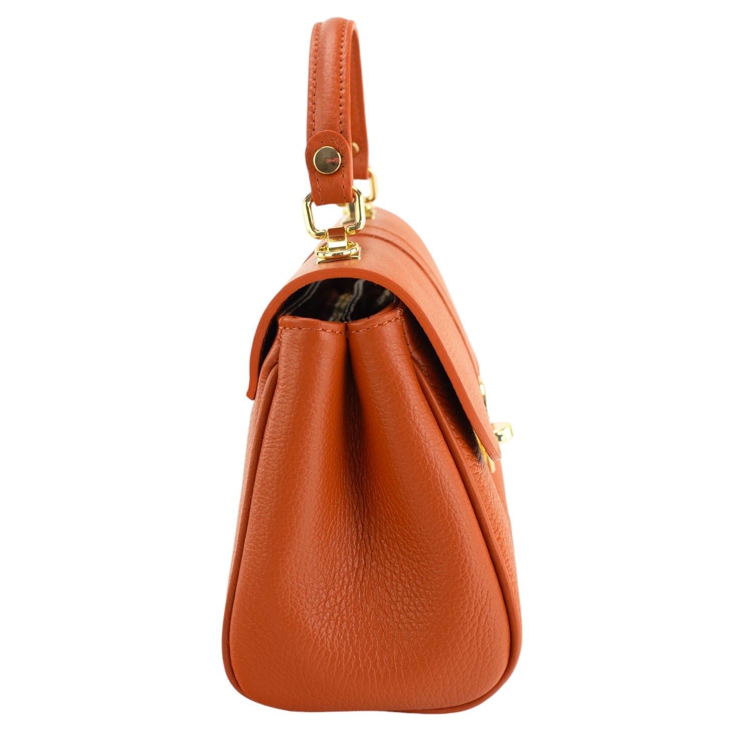 Bolso de Piel Pregato Idillio Naranja - KimondoShop