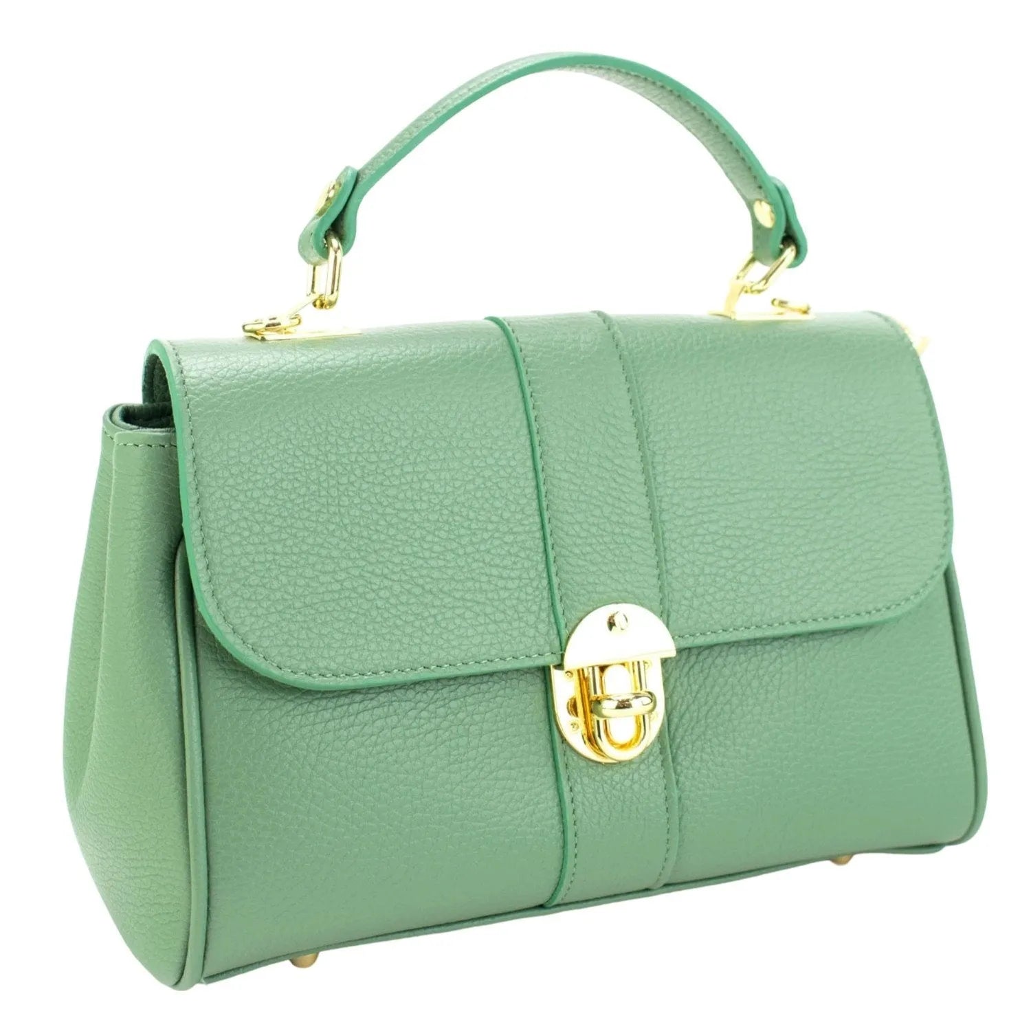 Bolso de Piel Pregato Idillio Verde Aguamarina - KimondoShop