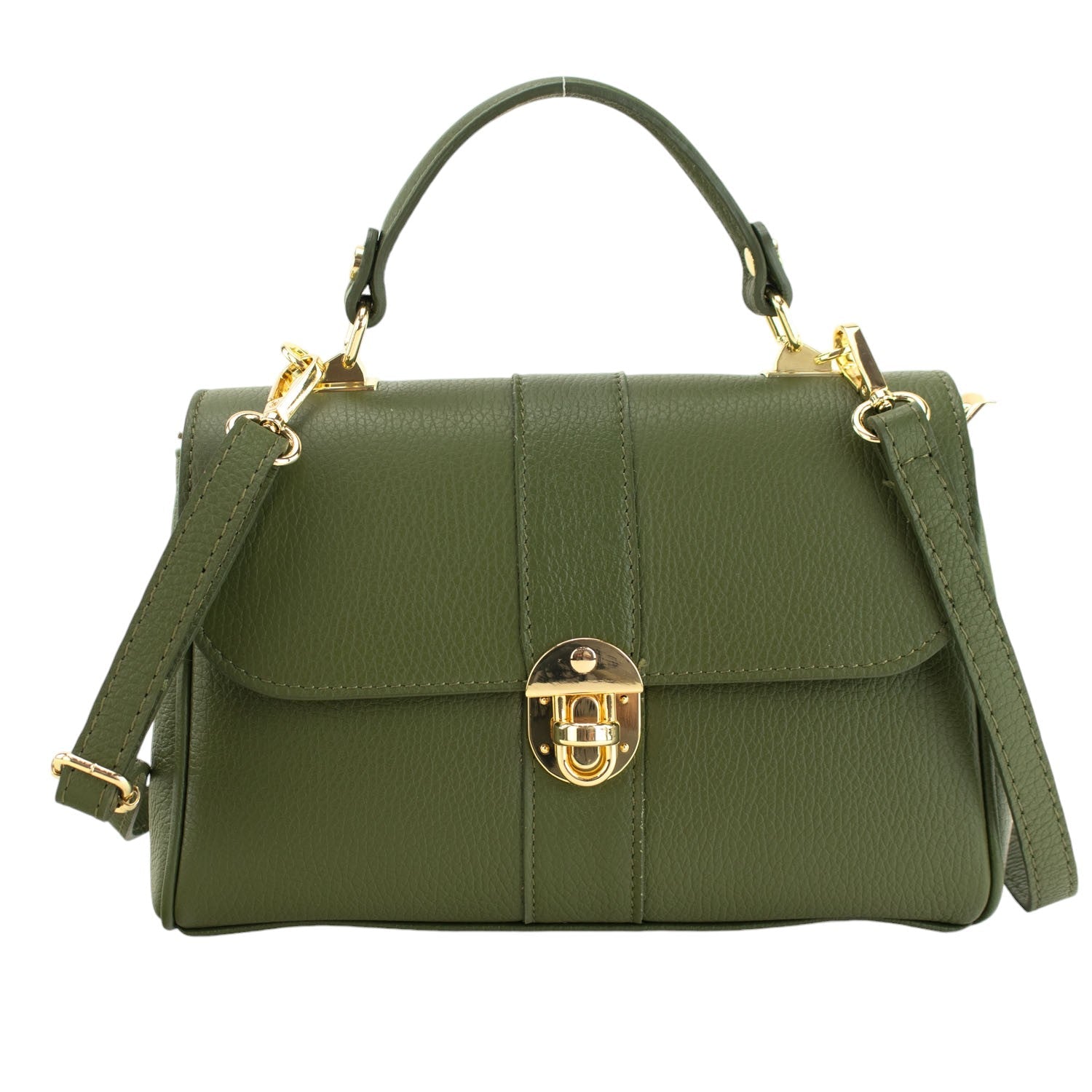 Bolso de Piel Pregato Idillio Verde oliva - KimondoShop