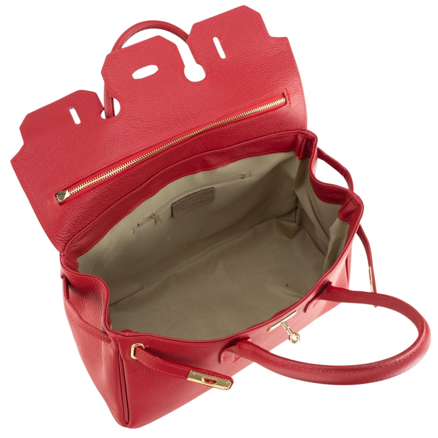 Bolso de Piel Pregato Juliette Rojo - KimondoShop