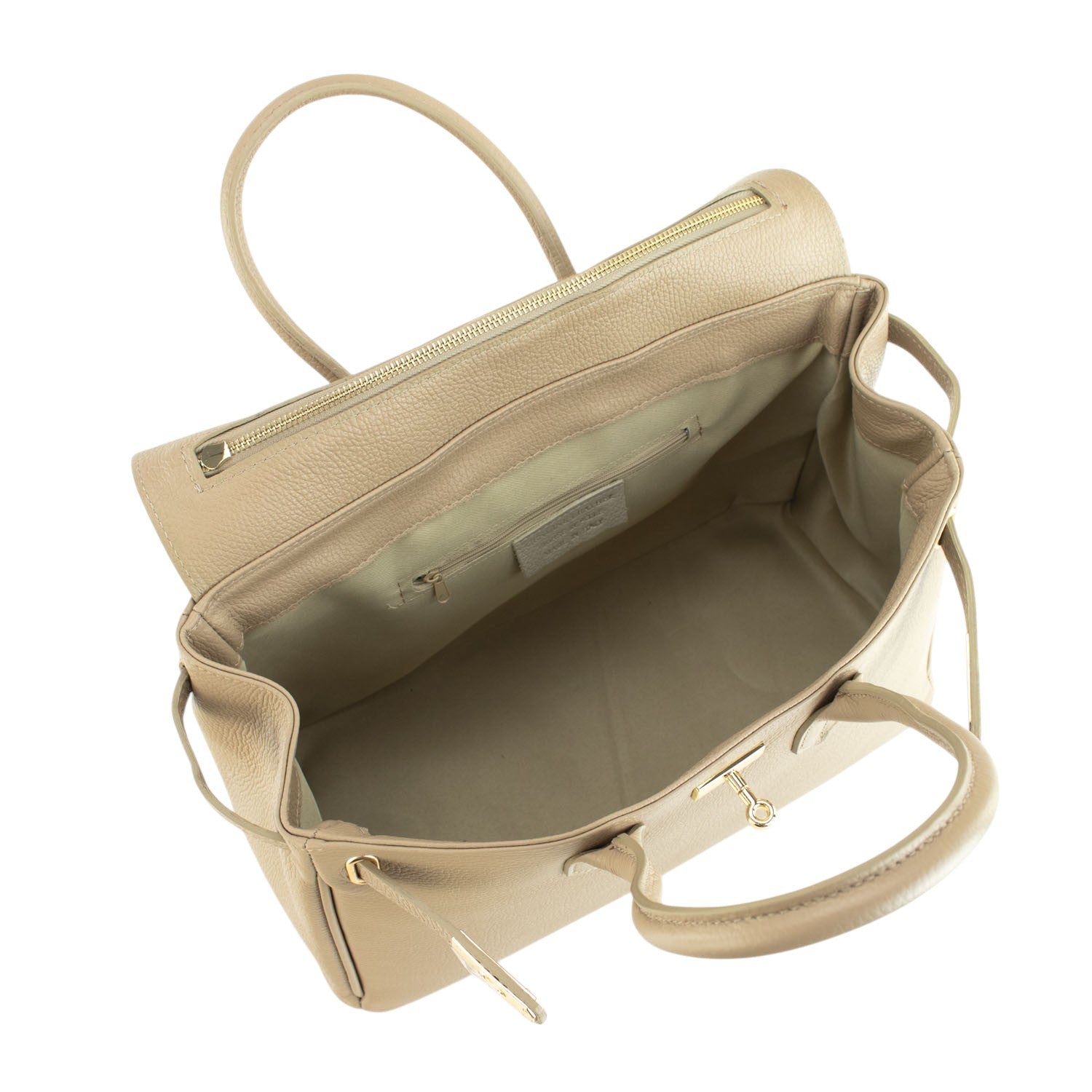 Bolso de Piel Pregato Juliette Taupe claro - KimondoShop