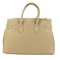 Bolso de Piel Pregato Juliette Taupe crema - KimondoShop