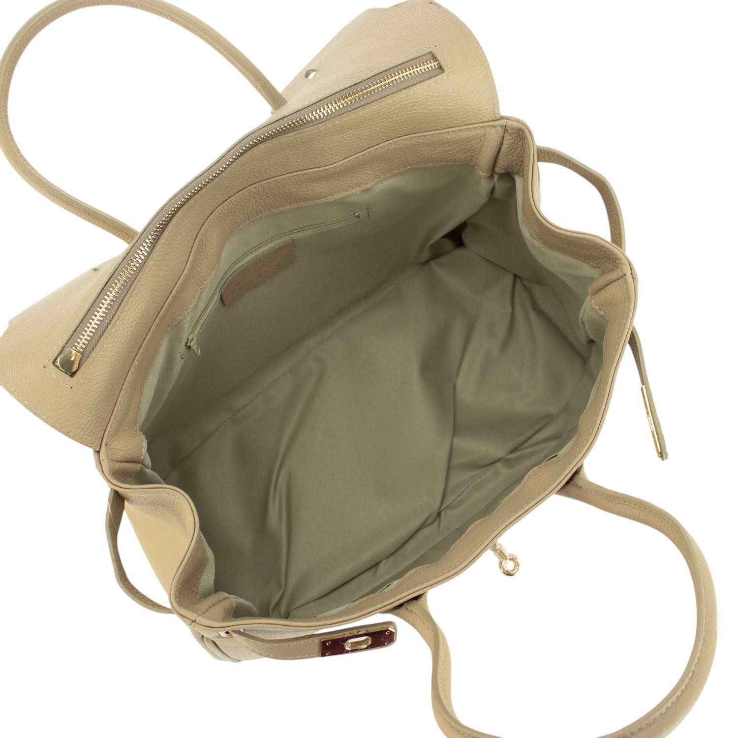 Bolso de Piel Pregato Juliette Taupe crema - KimondoShop