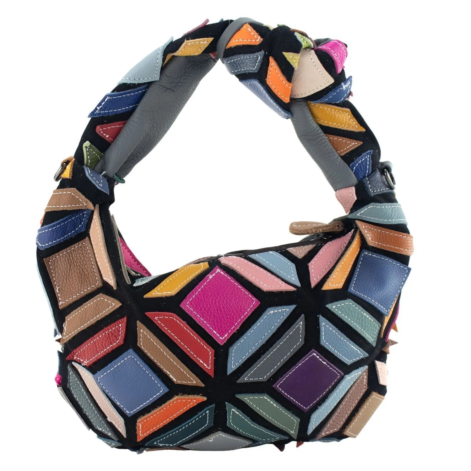 Bolso de Piel Pregato Mosaic Geometric - KimondoShop