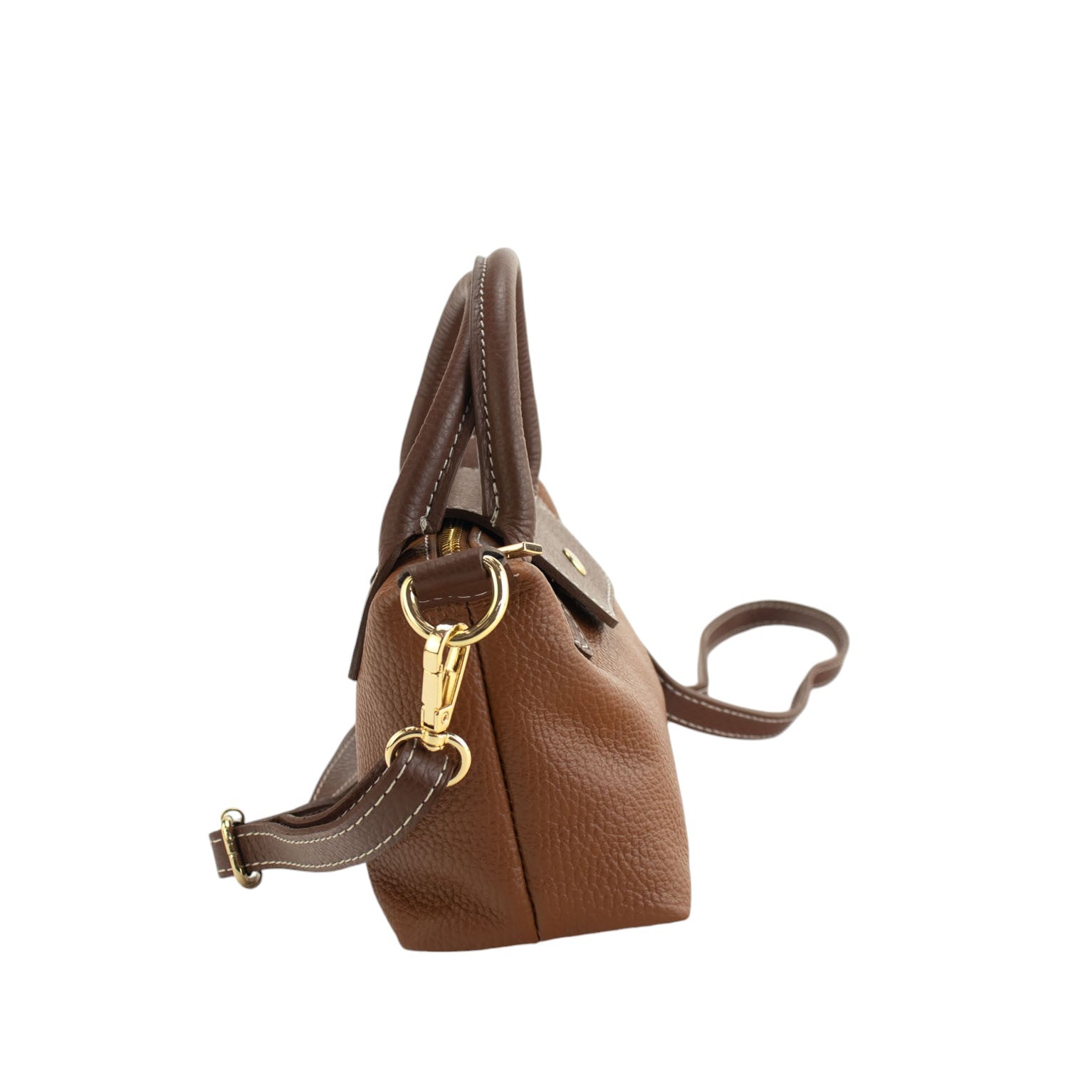 Bolso de Piel Pregato Piuma Camel - KimondoShop