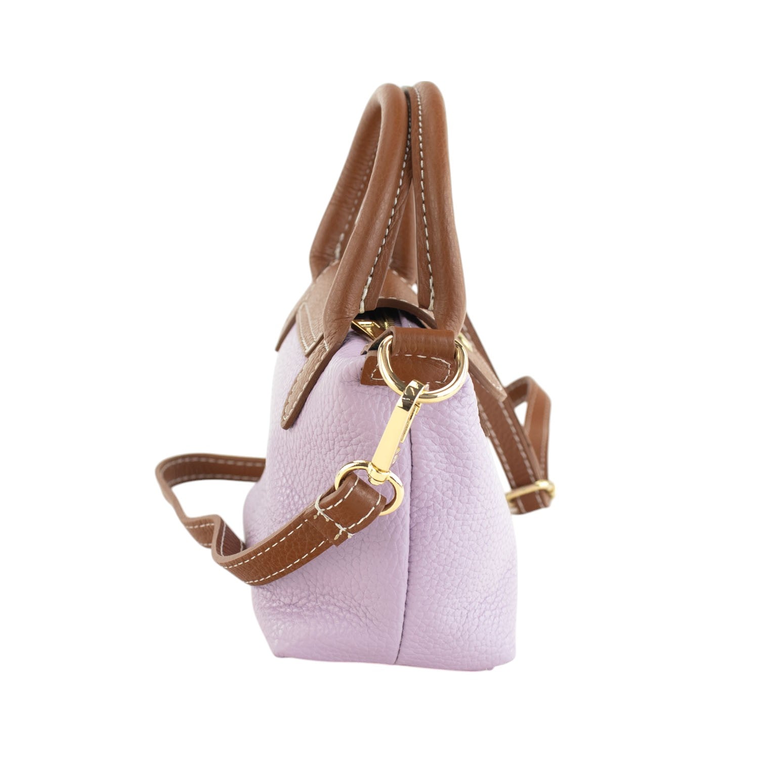 Bolso de Piel Pregato Piuma Malva - KimondoShop