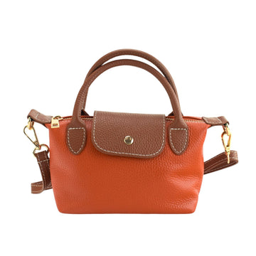 Bolso de Piel Pregato Piuma Naranja - KimondoShop