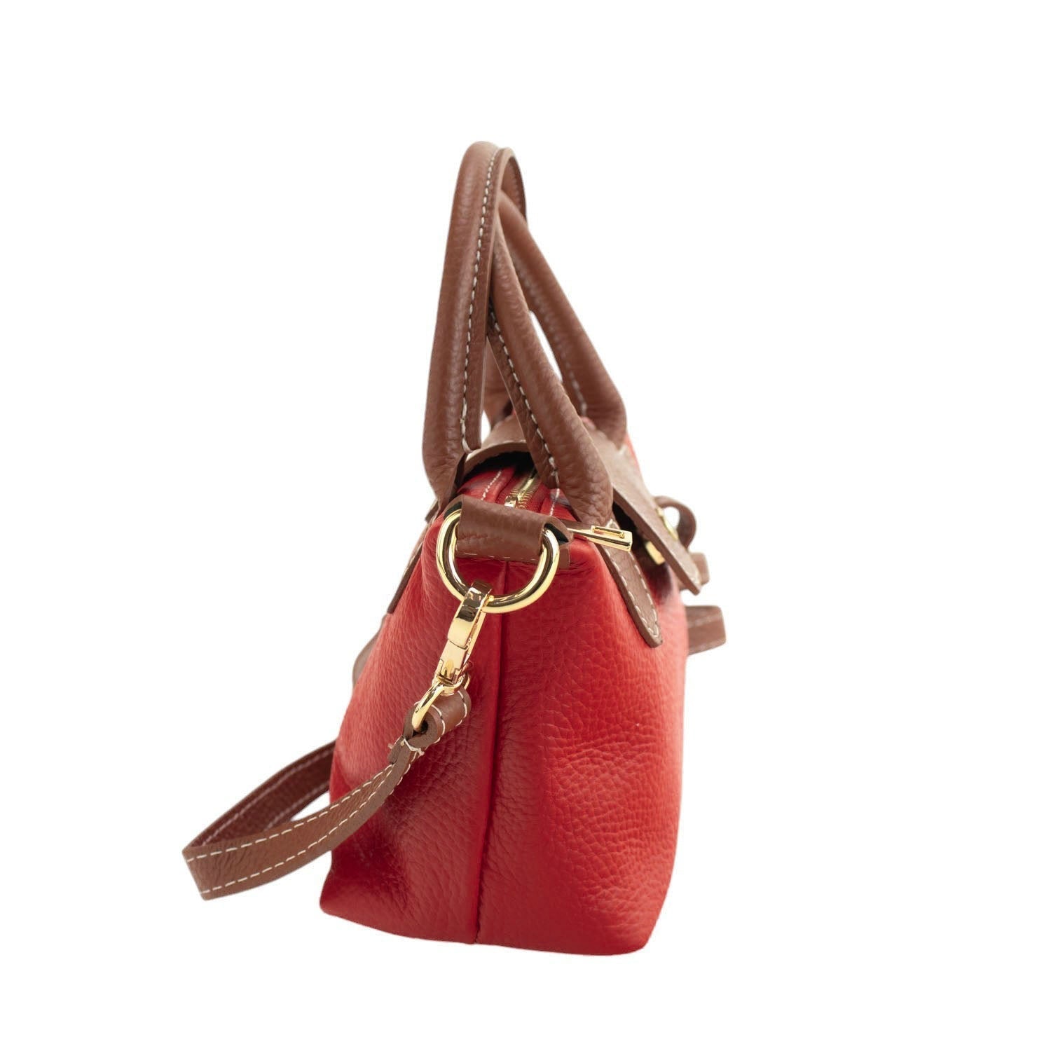 Bolso de Piel Pregato Piuma Rojo - KimondoShop