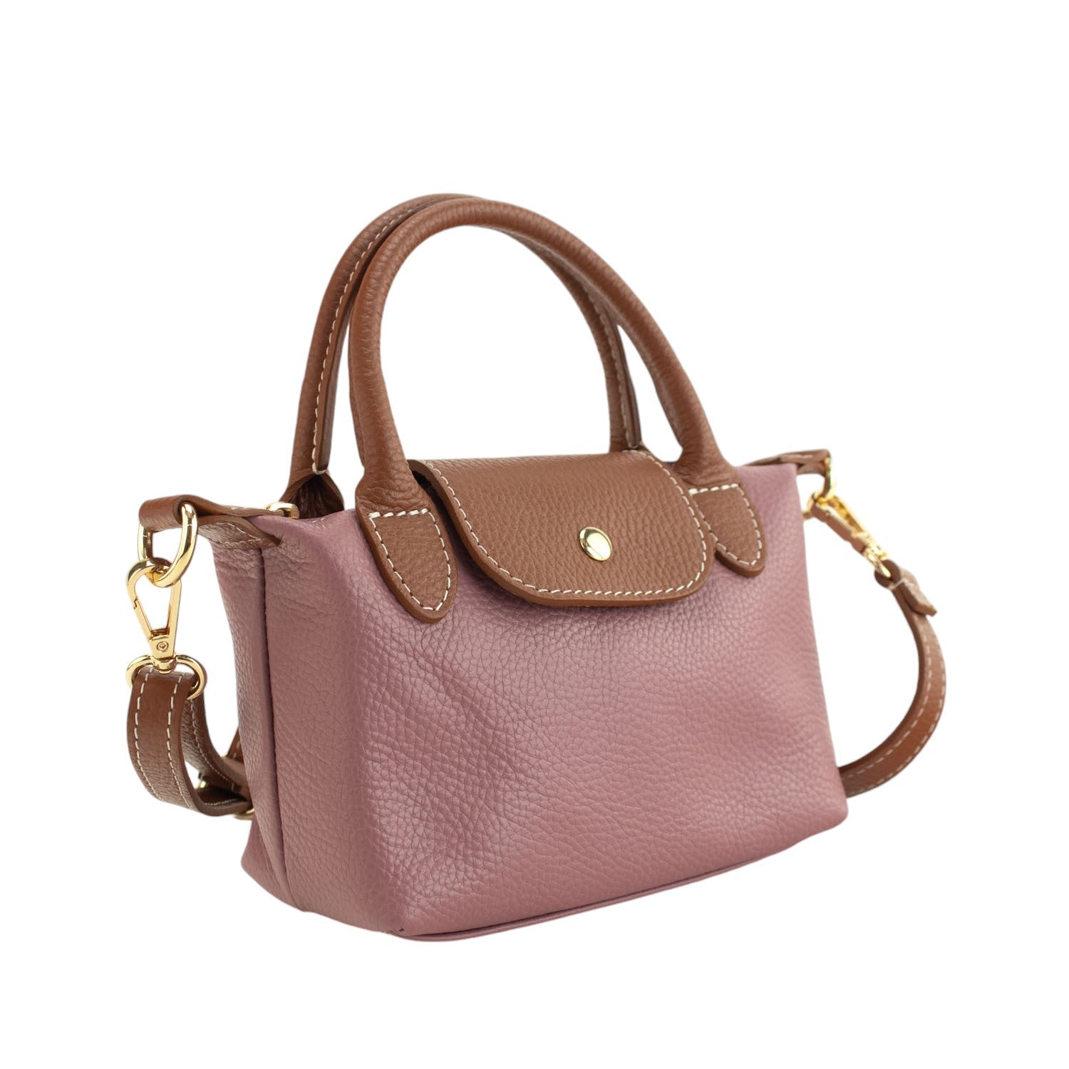 Bolso de Piel Pregato Piuma Rosa polvo - KimondoShop