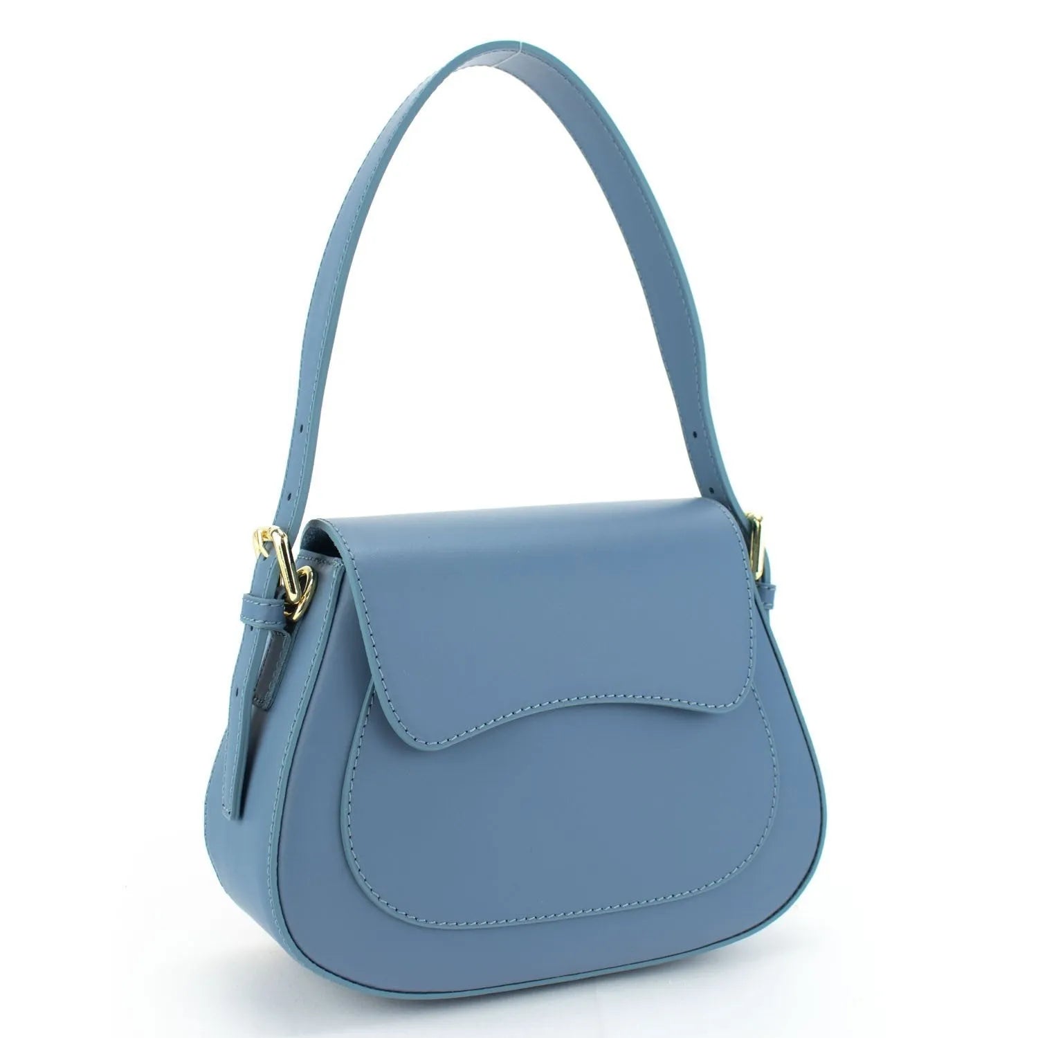 Bolso de Piel Pregato Sigma Azul claro - KimondoShop