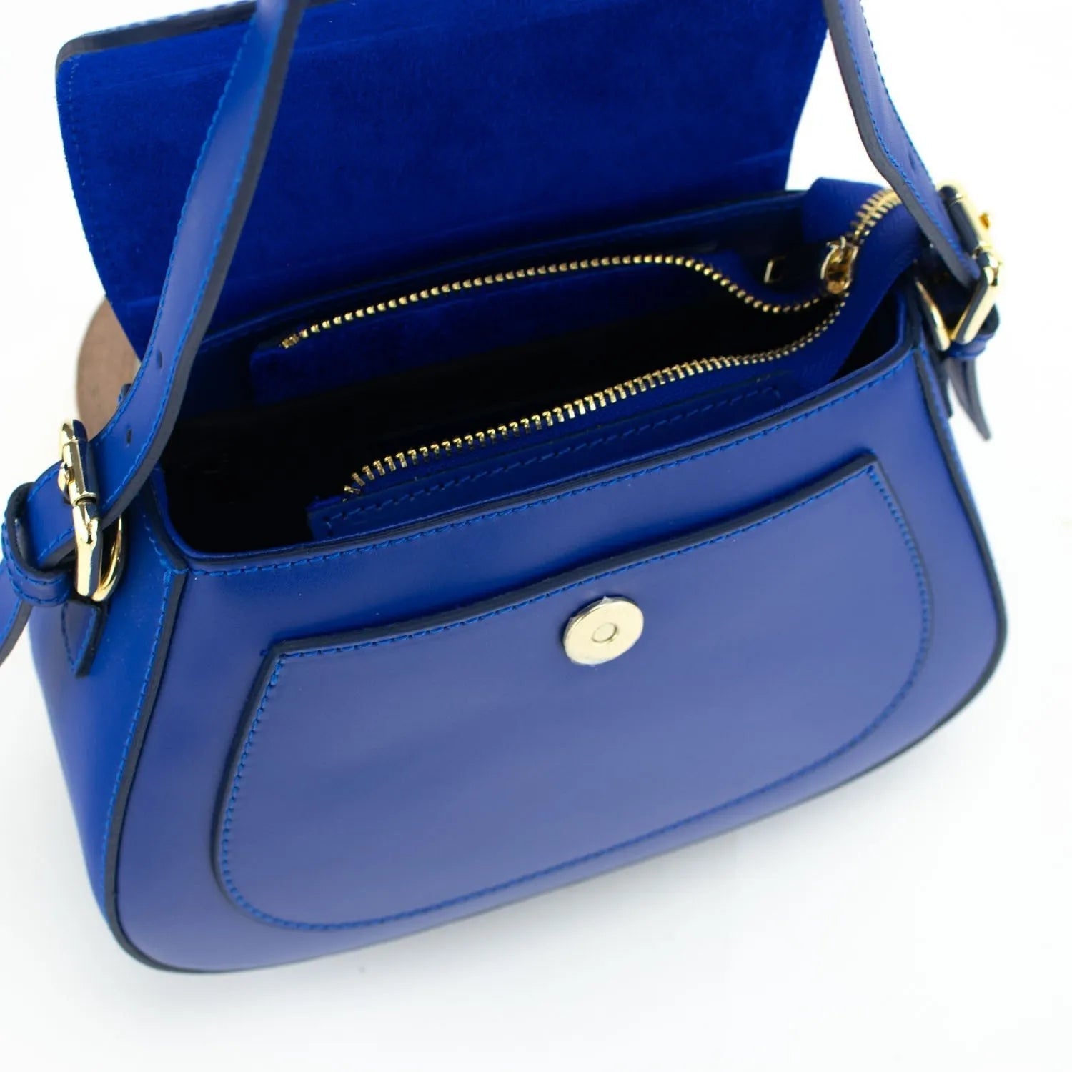 Bolso de Piel Pregato Sigma Azul eléctrico - KimondoShop