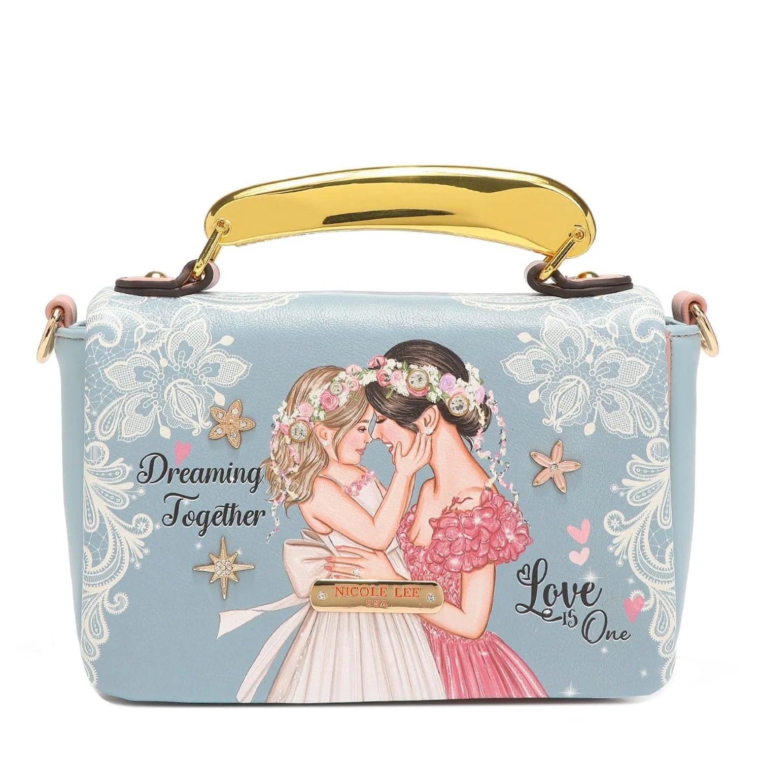 Bolso de solapa asa dorada Nicole Lee Dreaming Together - KimondoShop