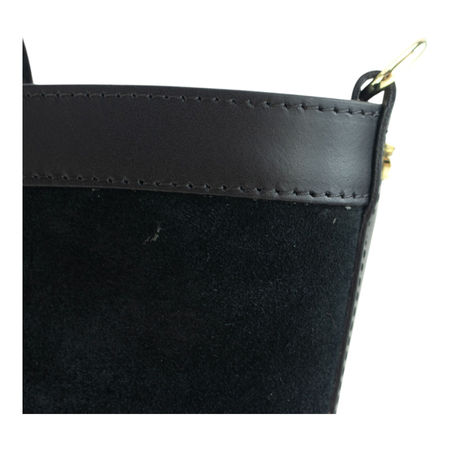 Bolso en piel Pregato Armonia Ante Negro - KimondoShop