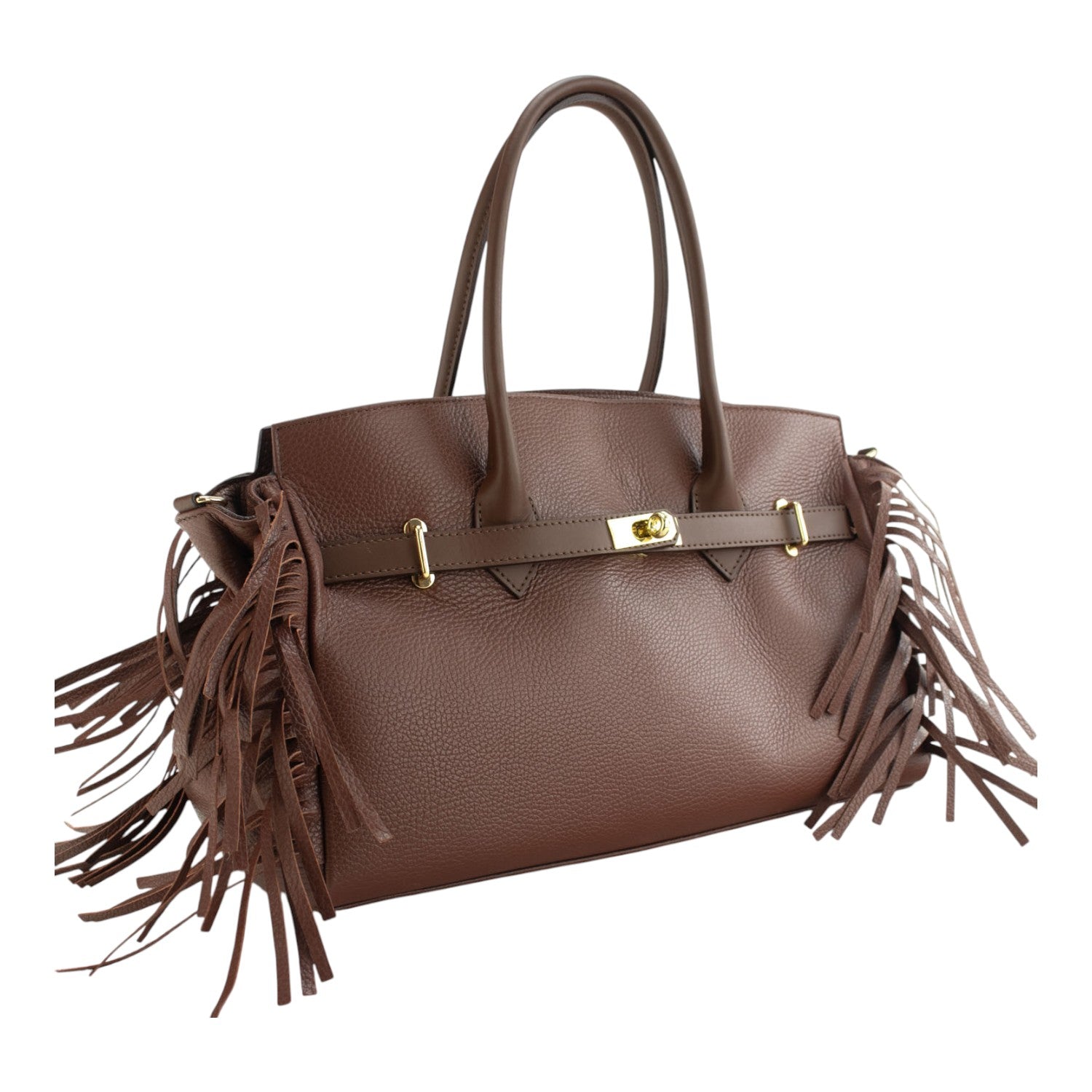 Bolso en piel Pregato Aurora Caramelo - KimondoShop