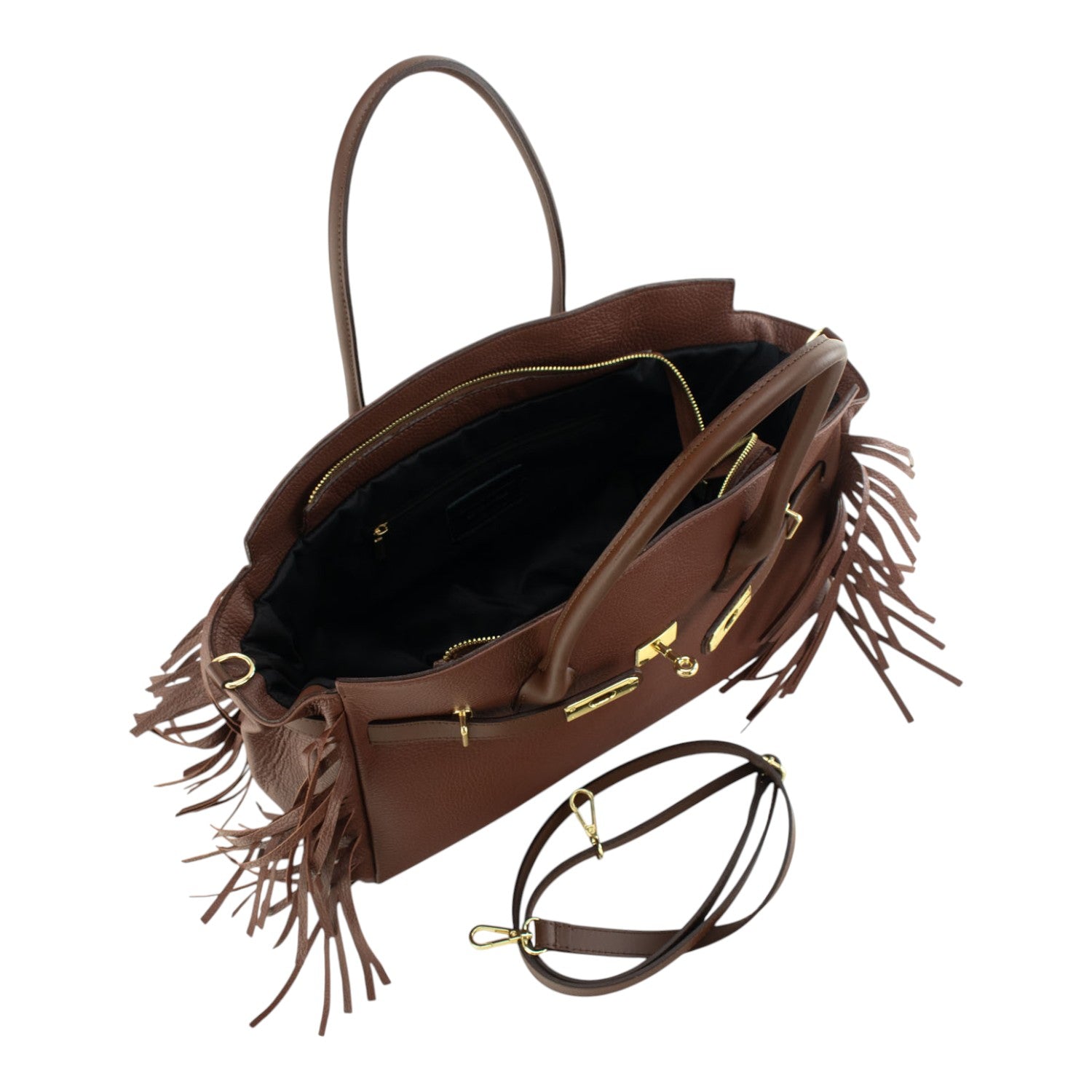 Bolso en piel Pregato Aurora Caramelo - KimondoShop