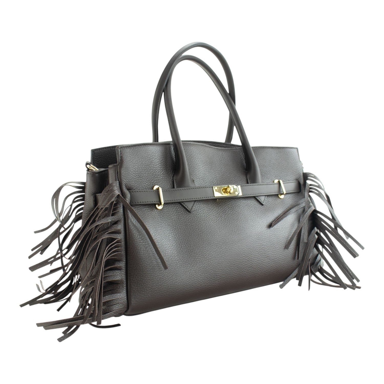 Bolso en piel Pregato Aurora Chocolate - KimondoShop