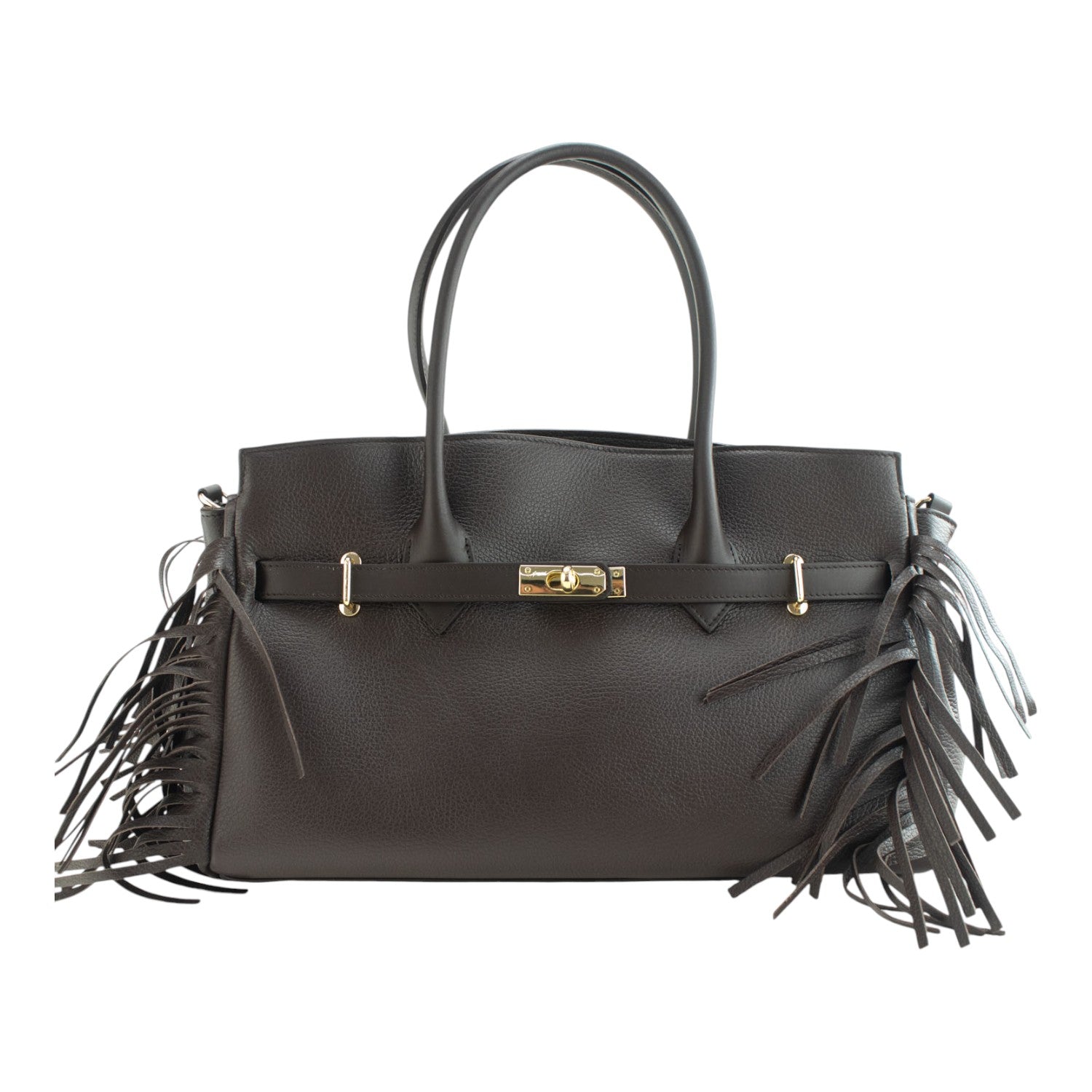 Bolso en piel Pregato Aurora Chocolate - KimondoShop