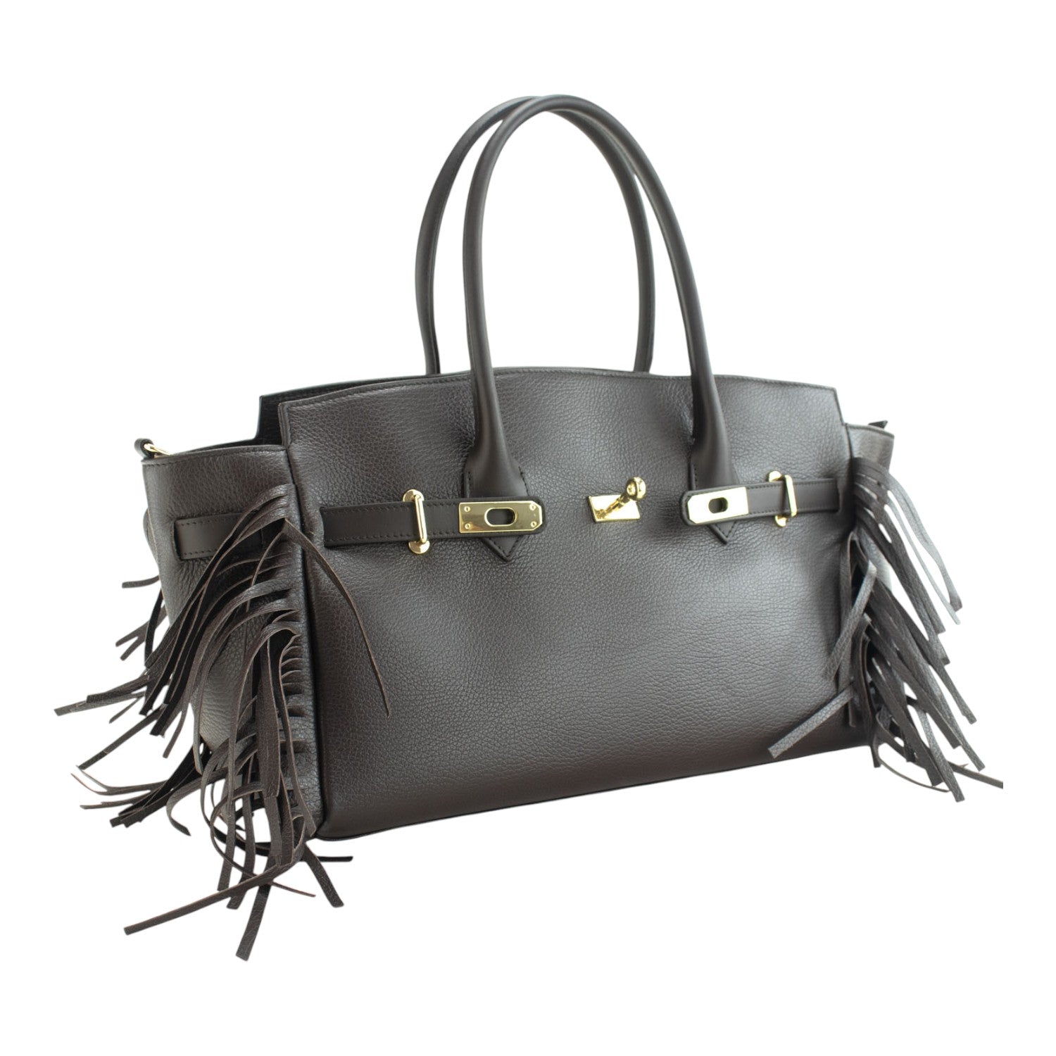 Bolso en piel Pregato Aurora Chocolate - KimondoShop