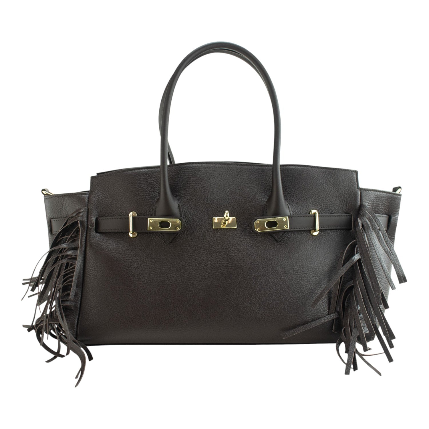 Bolso en piel Pregato Aurora Chocolate - KimondoShop