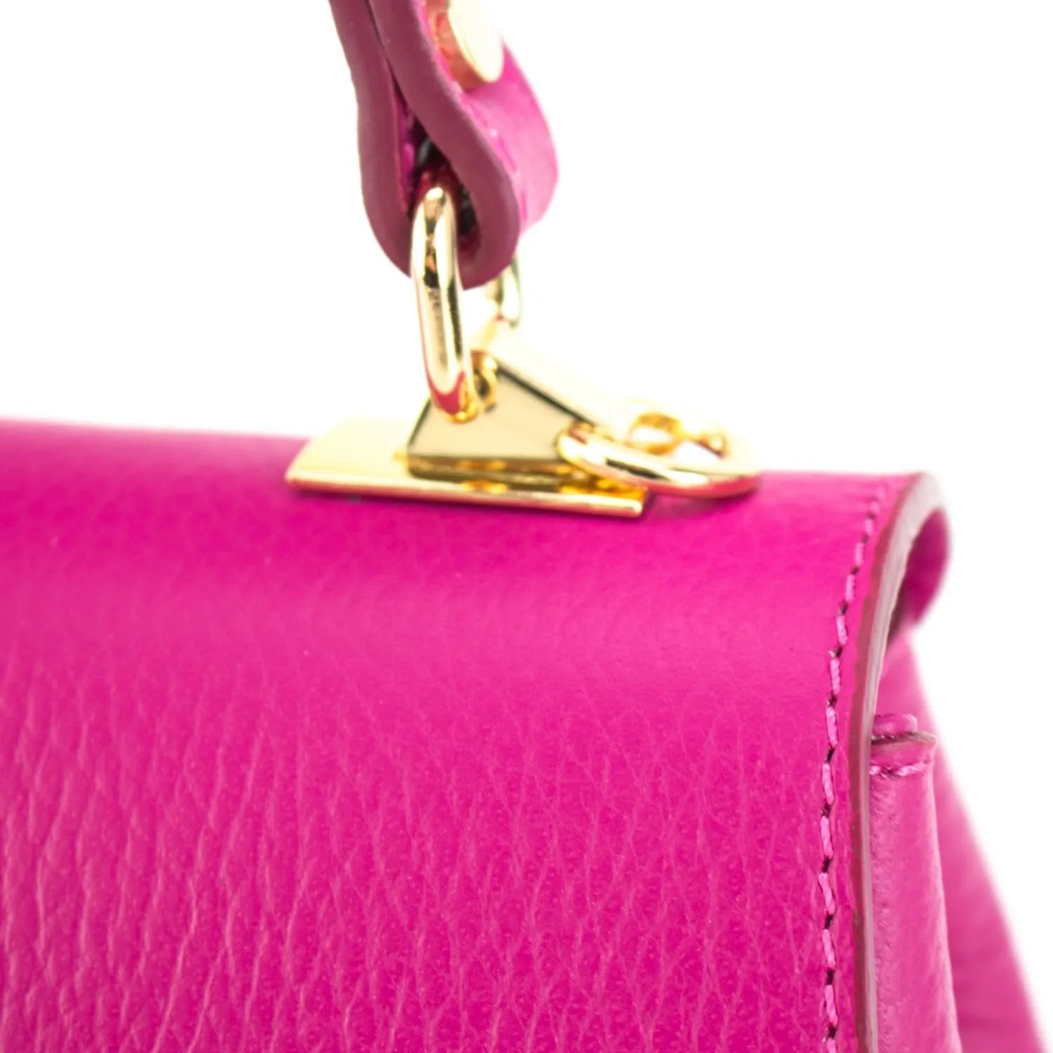 Bolso en Piel Pregato Carezza Fucsia - KimondoShop