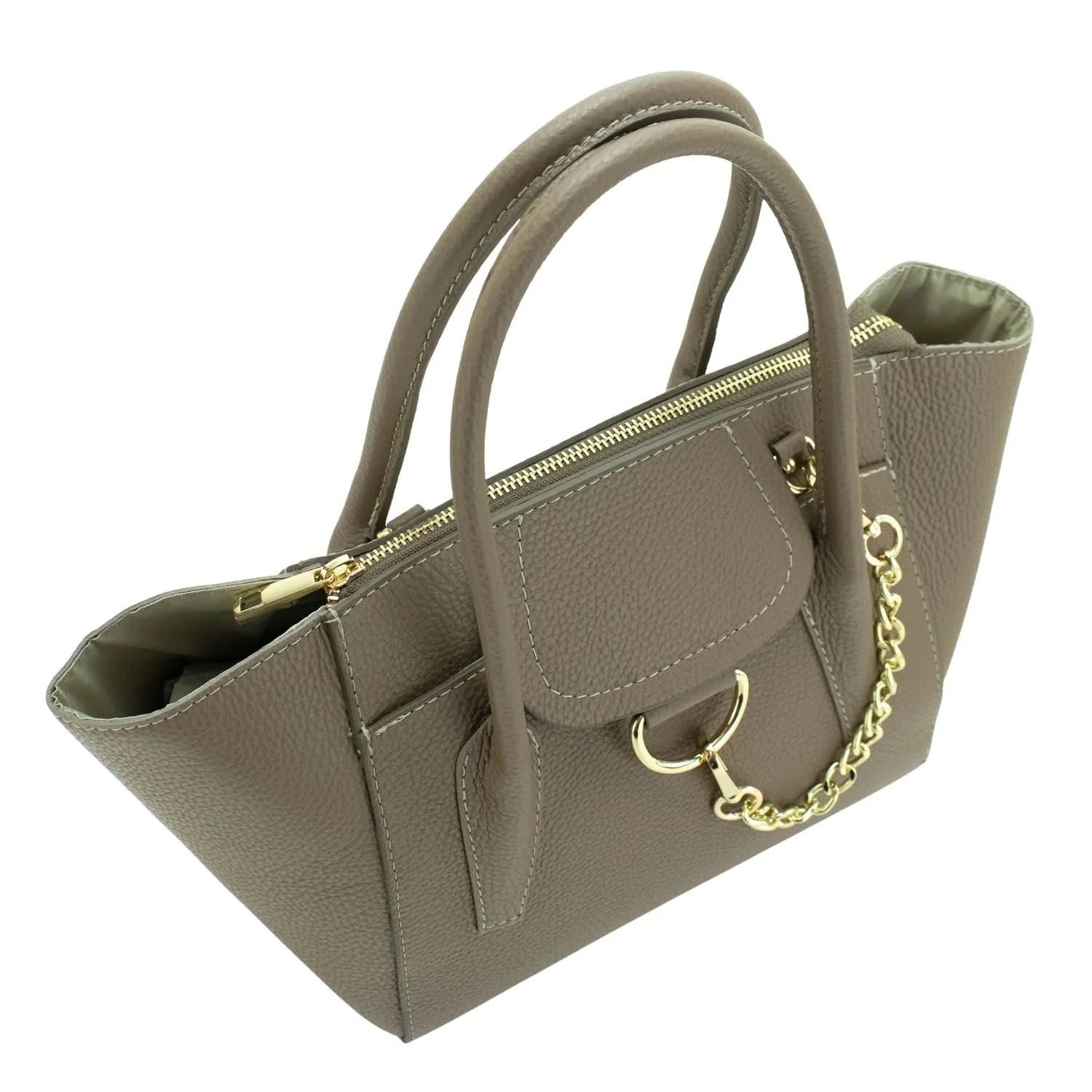 Bolso en Piel Pregato Catena Taupe - KimondoShop