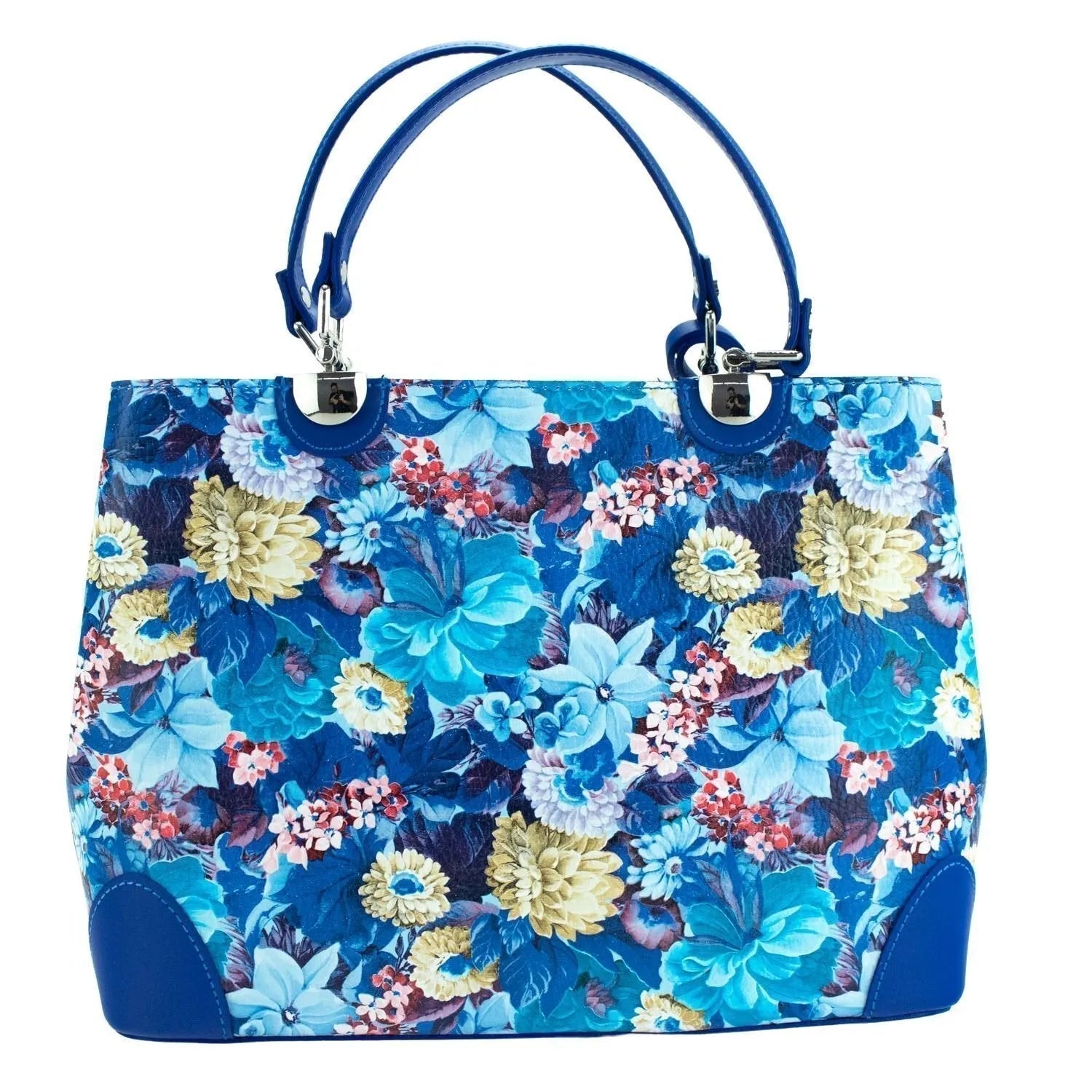 Bolso en piel Pregato Eleganza Colorful Blue - KimondoShop