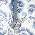 Bolso en piel Pregato Eleganza Flores azules Azulejo - KimondoShop