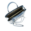 Bolso en piel Pregato Eleganza Flores azules Azulejo - KimondoShop