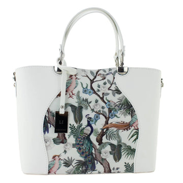 Bolso en piel Pregato Eleganza Li Majestic Blanco - KimondoShop