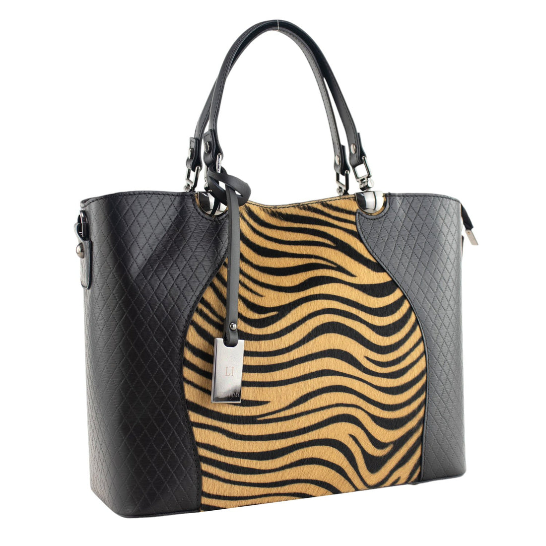 Bolso en piel Pregato Eleganza Li Tiger Hair - KimondoShop