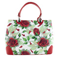 Bolso en piel Pregato Eleganza Rosas verde - KimondoShop